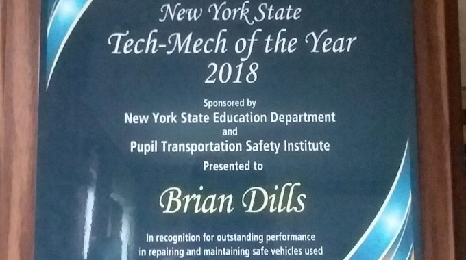 Brian Dills Named School Bus Technician Of The Year